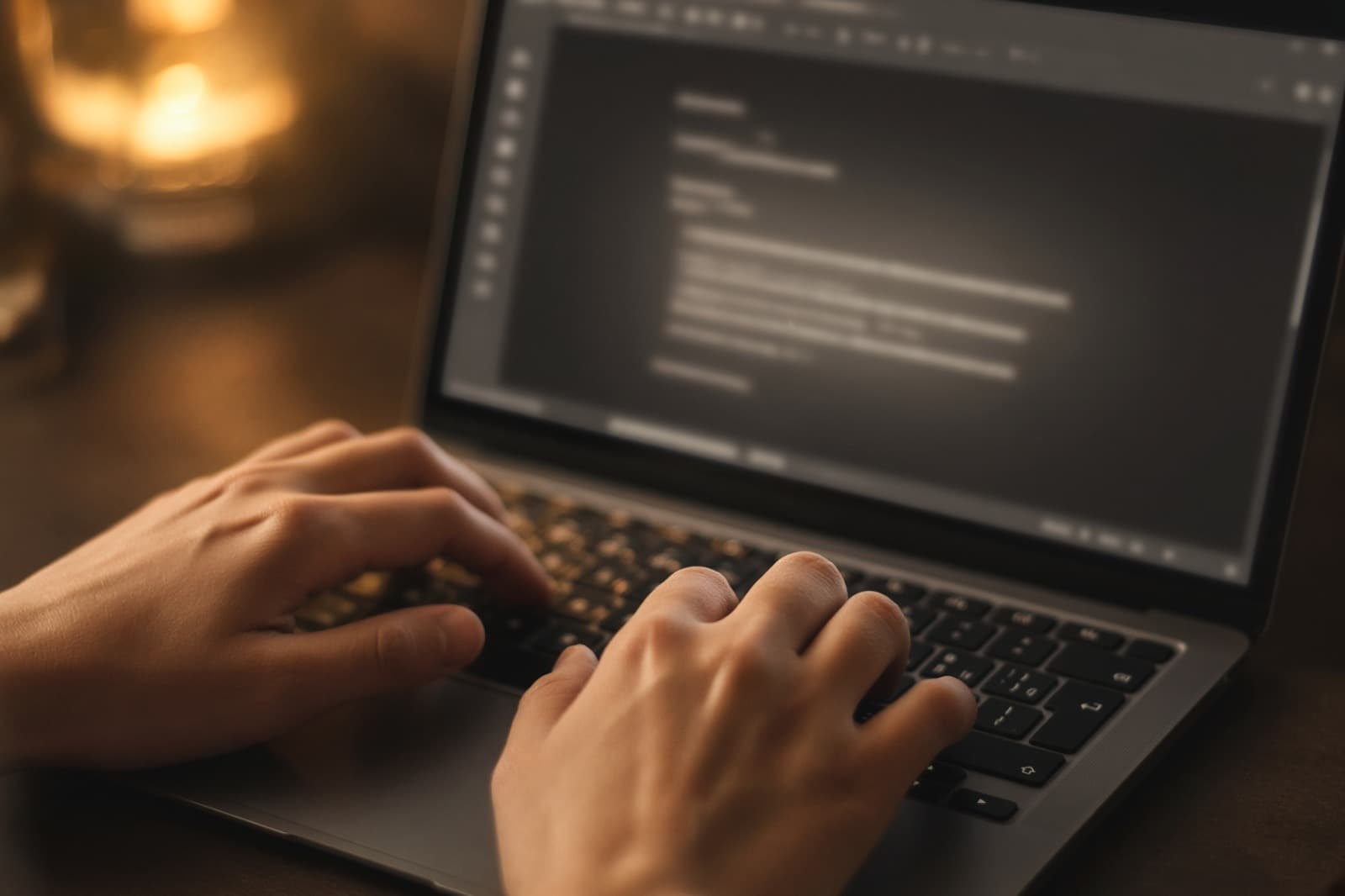 Freelancer using AI tool on a laptop
