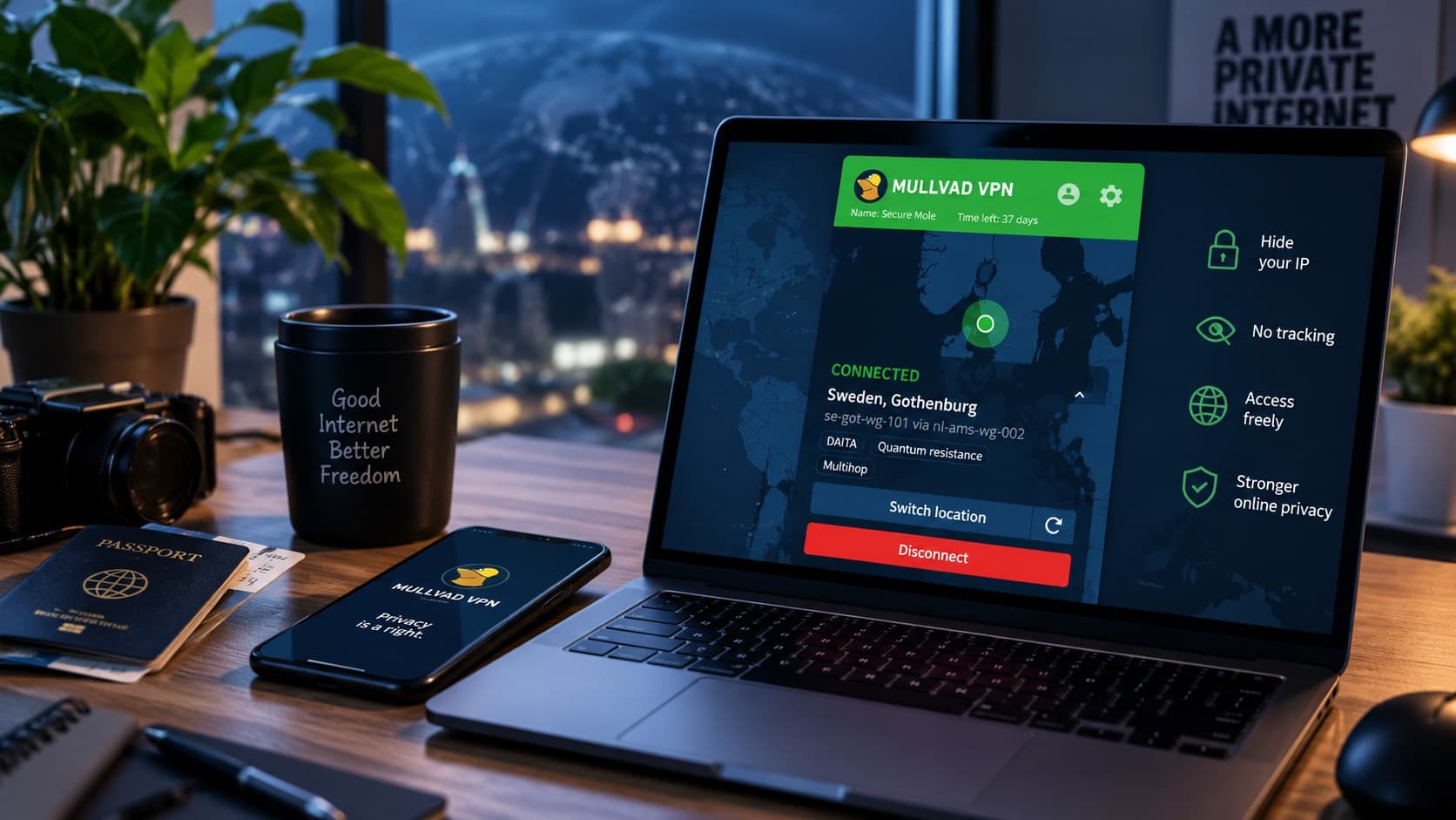 Mullvad VPN review featured image showcasing anonymous account creation and privacy